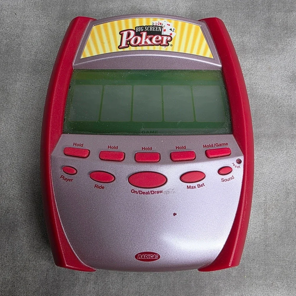 VTG Radica Big Screen Poker Handheld Backlit Lighted 3-in-1 Electronic Game 2005